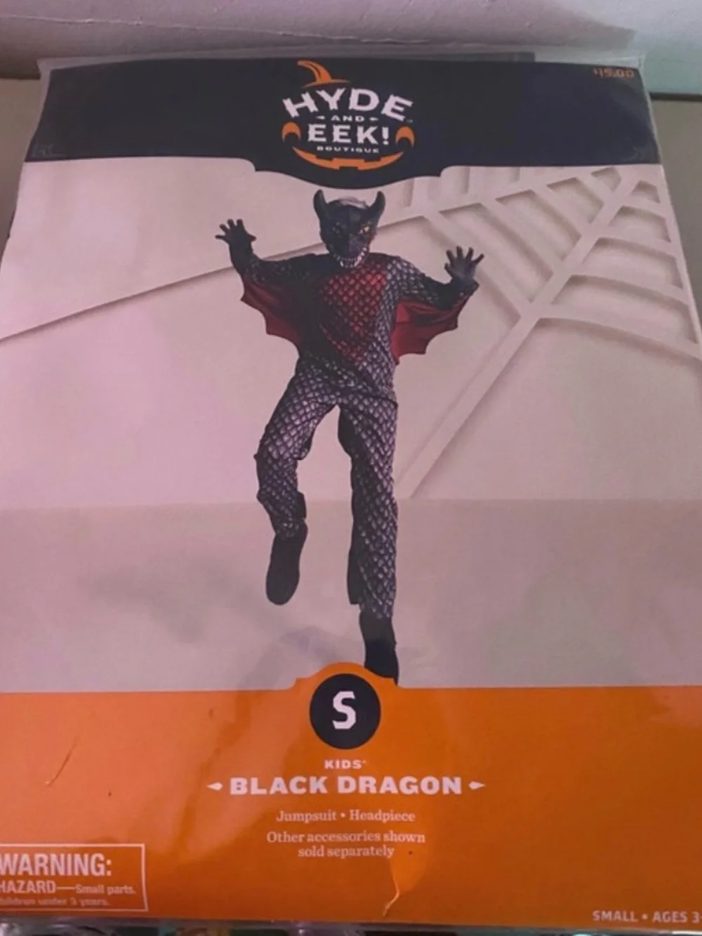 Kids Black Dragon Costume size small NWT